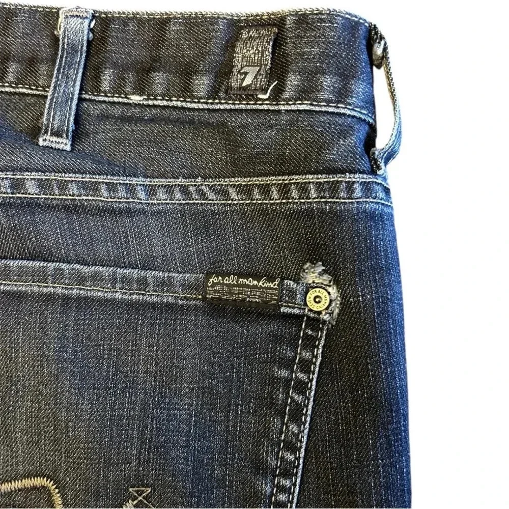 7 For All Mankind Austyn Dark Wash Straight Leg Relaxed Denim Jeans 40 x 34